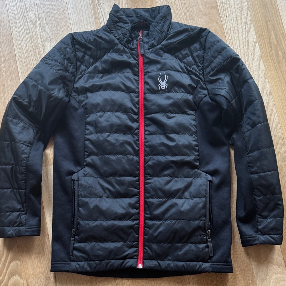 Spyder Black Jacket with Red Zipper